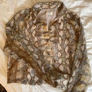 Wilfred cropped long sleeve blouse